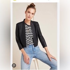 Lamarque cropped leather blazer